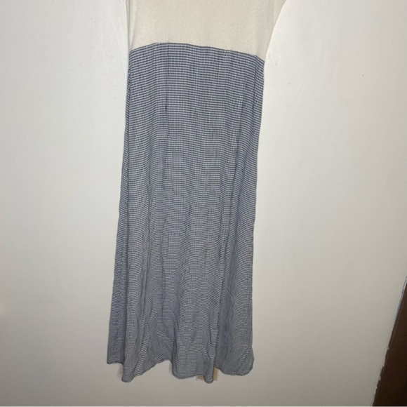 Vintage‎ Brioche Knit & Checkered Lightweight Midi Dress Sleeveless - Picture 9 of 12